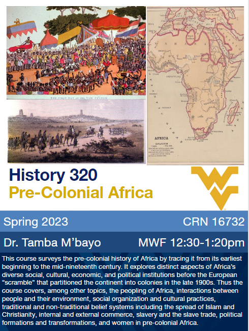 History 320: Pre-Colonial Africa