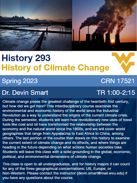 History 293: History of Climate Change